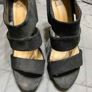 Platform black high heels